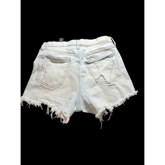 Kendall + Kylie The Icon Short Light Wash Distressed Denim Cut Off Size 11/30 - Picture 2 of 3